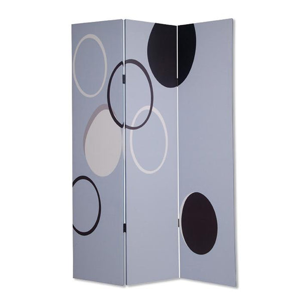 Screens Balcony Privacy Screen - 1" x 48" x 72" Muti-Color, Black Metal - 3 Panel Screen HomeRoots