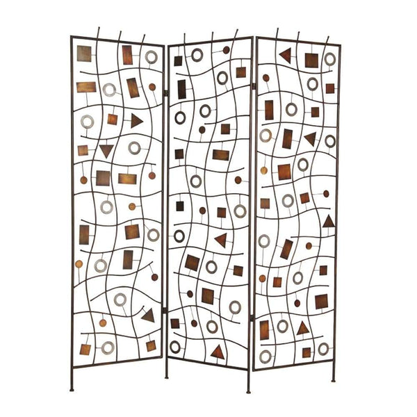 Screens Balcony Privacy Screen - 1" x 63" x 72" Bronze, Metal, Morton - Screen HomeRoots
