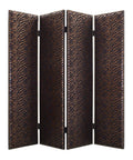 Screens Balcony Privacy Screen - 1" x 84" x 84" Bronze, Wood & Fabric - Screen HomeRoots