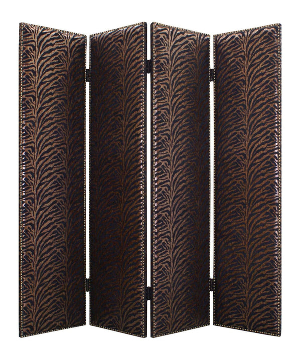 Screens Balcony Privacy Screen - 1" x 84" x 84" Bronze, Wood & Fabric - Screen HomeRoots