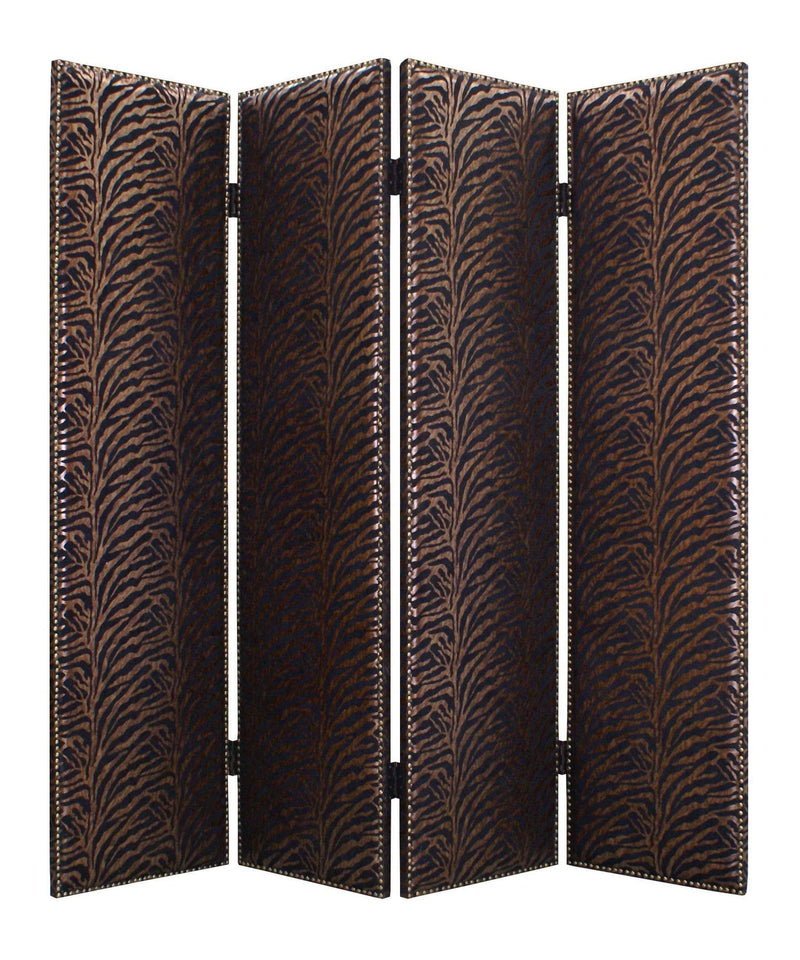 Screens Balcony Privacy Screen - 1" x 84" x 84" Bronze, Wood & Fabric - Screen HomeRoots