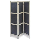 Screens Black Screen - 1" x 48" x 67" Black, Wood & Fabric - Screen HomeRoots