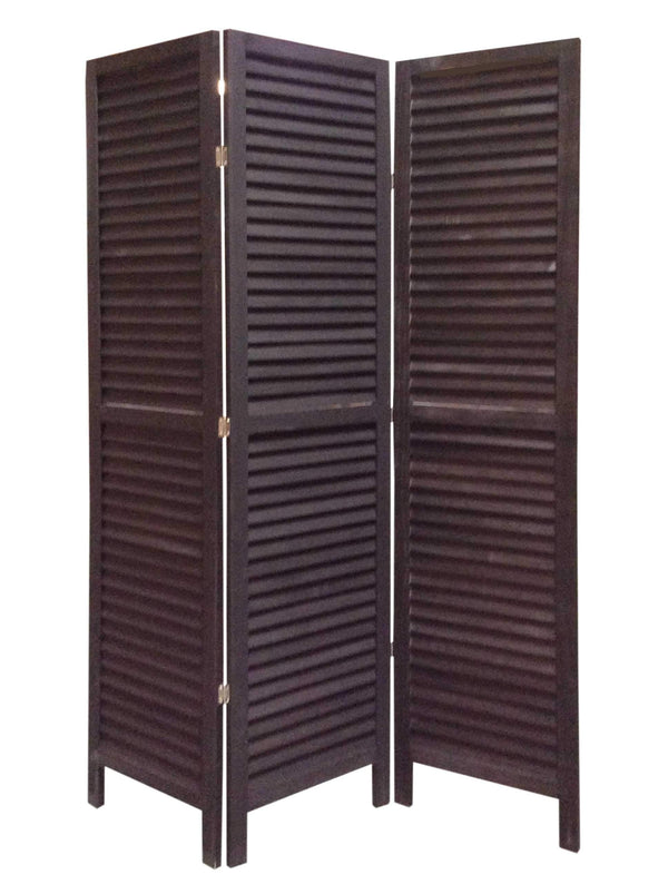 Screens Black Screen - 1" x 48" x 67" Black, Wood, Shutter - Screen HomeRoots