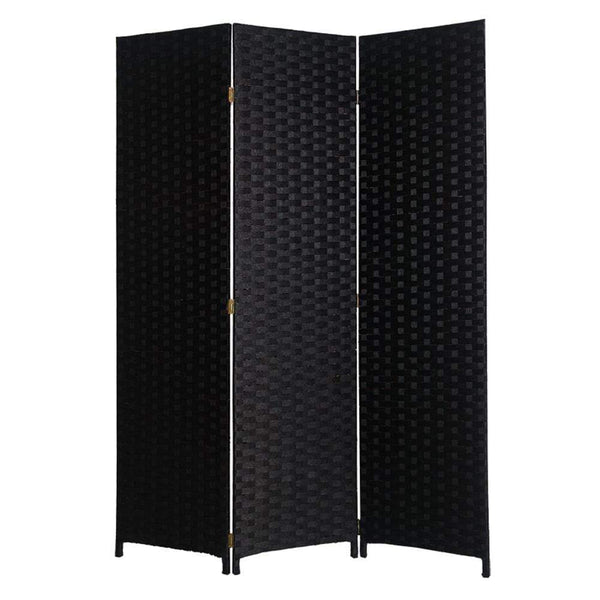 Screens Black Screen - 1" x 54" x 72" Black, Wood - 3 Panel Screen HomeRoots