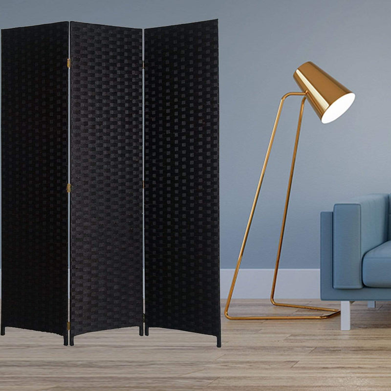 Screens Black Screen - 1" x 54" x 72" Black, Wood - 3 Panel Screen HomeRoots