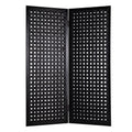Screens Black Screen - 1" x 55" x 75" Black, Faux-leather - Screen HomeRoots