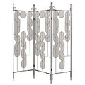 Screens Black Screen - 1" x 58" x 71" Black, Iron Art - Screen HomeRoots