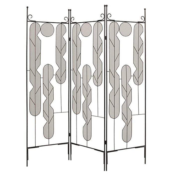 Screens Black Screen - 1" x 58" x 71" Black, Iron Art - Screen HomeRoots