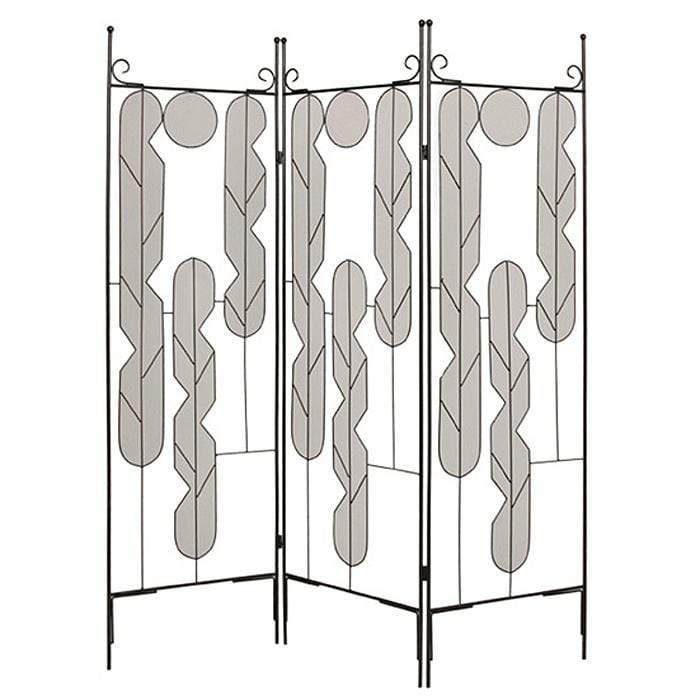 Screens Black Screen - 1" x 58" x 71" Black, Iron Art - Screen HomeRoots