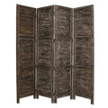 Screens Black Screen - 1" x 76" x 84" Black, Wood- Screen HomeRoots