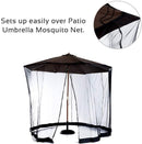 Screens Black Screen - 9" Mesh Black, Patio Umbrella, Bug Screen Mosquito Net, Canopy Curtains Adjustable Enclosure HomeRoots