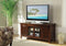 Screens Fireplace Screen Doors - 20" X 55" X 26" Chocolate Wood Glass TV Stand for Flat Screen TVs up to 60" HomeRoots