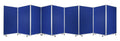 Screens Folding Screen - 318" x 1" x 71" Blue, Metal, 9 Panel, Screen HomeRoots