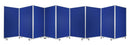 Screens Folding Screen - 318" x 1" x 71" Blue, Metal, 9 Panel, Screen HomeRoots
