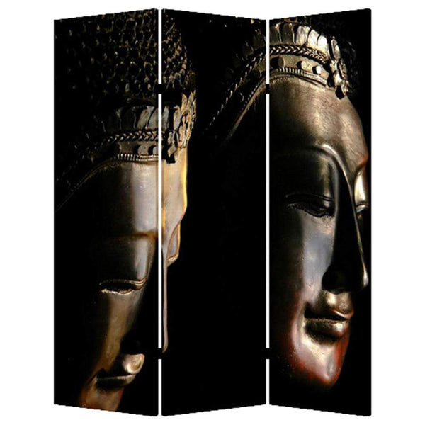 Screens Front Screen Doors - 1" x 48" x 72" Multi-Color, Wood, Canvas, Budda - Screen HomeRoots