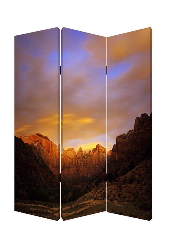 Screens Front Screen Doors - 1" x 48" x 72" Multi-Color, Wood, Canvas, Desert - Screen HomeRoots