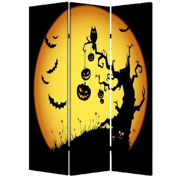 Screens Front Screen Doors - 1" x 48" x 72" Multi-Color, Wood, Canvas, Halloween - Screen HomeRoots