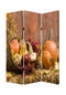 Screens Front Screen Doors - 1" x 48" x 72" Multi-Color, Wood, Canvas, Harvest - Screen HomeRoots