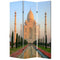 Screens Front Screen Doors - 1" x 48" x 72" Multi-Color, Wood, Canvas, Taj Mahal - Screen HomeRoots