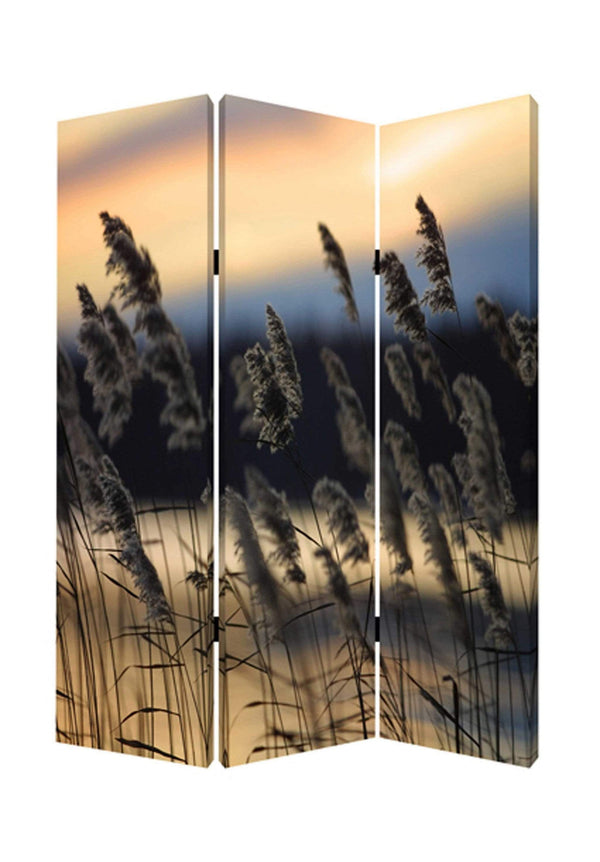 Screens Front Screen Doors - 1" x 48" x 72" Multi-Color, Wood, Canvas, Whisper Reed - Screen HomeRoots
