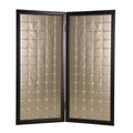 Screens Front Screen Doors - 1" x 59" x 67" Gold, Wood & Fabric - Screen HomeRoots