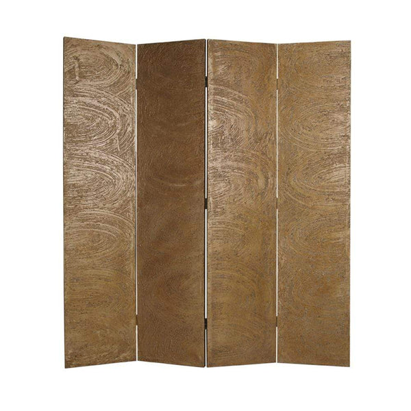 Screens Front Screen Doors - 1" x 63" x 72" Gold, Wood, Canvas Muse - Screen HomeRoots