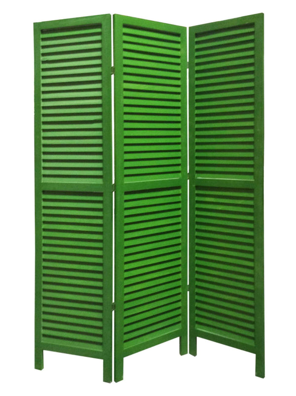 Screens Green Screen - 1" x 48" x 67" Green, Wood, Shutter -Screen HomeRoots