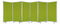 Screens Green Screen - 106" x 1" x 71" Green, Metal and Fabric - Screen HomeRoots