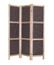 Screens Home Screen - 1" x 48" x 67" Brown, Wood & Fabric - Screen HomeRoots