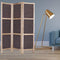 Screens Home Screen - 1" x 48" x 67" Brown, Wood & Fabric - Screen HomeRoots