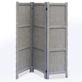 Screens Home Screen - 1" x 48" x 67" Gray, Wood & Fabric - Screen HomeRoots