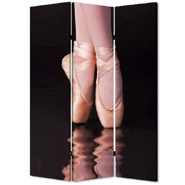 Screens Home Screen - 1" x 48" x 72" Multi-Color, Wood Canvas, Ballet - Screen HomeRoots