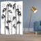 Screens Home Screen - 1" x 48" x 72" Multi-Color, Wood, Canvas, Bamboo Leaf - Screen HomeRoots