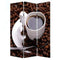 Screens Home Screen - 1" x 48" x 72" Multi-Color, Wood, Canvas Coffee Time - Screen HomeRoots