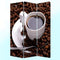 Screens Home Screen - 1" x 48" x 72" Multi-Color, Wood, Canvas Coffee Time - Screen HomeRoots
