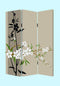 Screens Home Screen - 1" x 48" x 72" Multi-Color, Wood, Canvas Plum Blossom - Screen HomeRoots