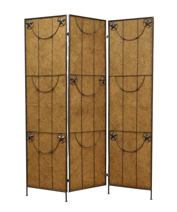Screens Home Screen - 1" x 60" x 72" Brown, Metal, Lone Star - Screen HomeRoots