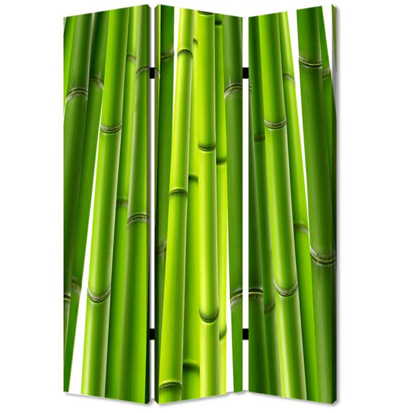 Screens Outdoor Privacy Screen - 1" x 48" x 72" Multi-Color, Wood, Canvas, Bamboo - Screen HomeRoots