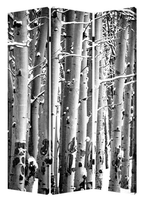Screens Outdoor Privacy Screen - 1" x 48" x 72" Multi-Color, Wood, Canvas, Birch - Screen HomeRoots
