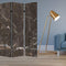 Screens Outdoor Privacy Screen - 1" x 48" x 72" Multi-Color, Wood, Canvas, Black Marble - Screen HomeRoots
