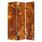Screens Outdoor Privacy Screen - 1" x 48" x 72" Multi-Color, Wood, Canvas, Brown Marble - Screen HomeRoots