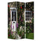 Screens Outdoor Privacy Screen - 1" x 48" x 72" Multi-Color, Wood, Canvas, English Garden - Screen HomeRoots