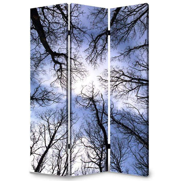 Screens Outdoor Privacy Screen - 1" x 48" x 72" Multi-Color, Wood, Canvas, Forest - Screen HomeRoots
