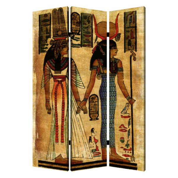 Screens Outdoor Privacy Screen - 1" x 48" x 72" Multi-Color, Wood, Canvas, Safari - Screen HomeRoots