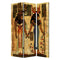 Screens Outdoor Privacy Screen - 1" x 48" x 72" Multi-Color, Wood, Canvas, Safari - Screen HomeRoots