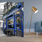 Screens Outdoor Privacy Screen - 1" x 48" x 72" Multi-Color, Wood, Canvas, The Blue Eyed - Screen HomeRoots