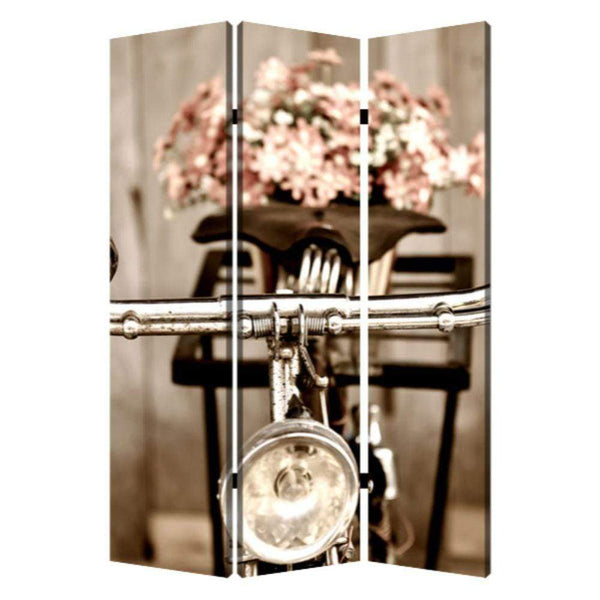 Screens Outdoor Privacy Screen - 1" x 48" x 72" Multi-Color, Wood, Canvas, Valentine - Screen HomeRoots
