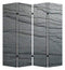 Screens Outdoor Privacy Screen - 1" x 84" x 84" Multi-Color, Wood, Canvas, Black Slate - Screen HomeRoots