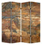 Screens Outdoor Privacy Screen - 1" x 84" x 84" Multi-Color, Wood, Canvas, Dark Brown Slate - Screen HomeRoots