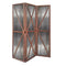 Screens Outdoor Screen - 47" x 1.5" x 67" Silver And Brown, Wood And Metal, Industrial - Screen HomeRoots